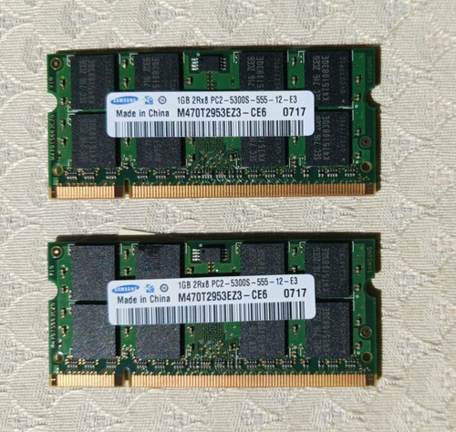 Samsung 2gb 2x1gb pc2 5300s - 2gb, pc2-5300s